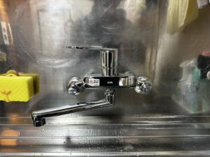 新規シングルレバー混合栓への 交換完了