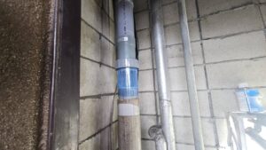 汚水配管の切り回しおよび修繕完了
