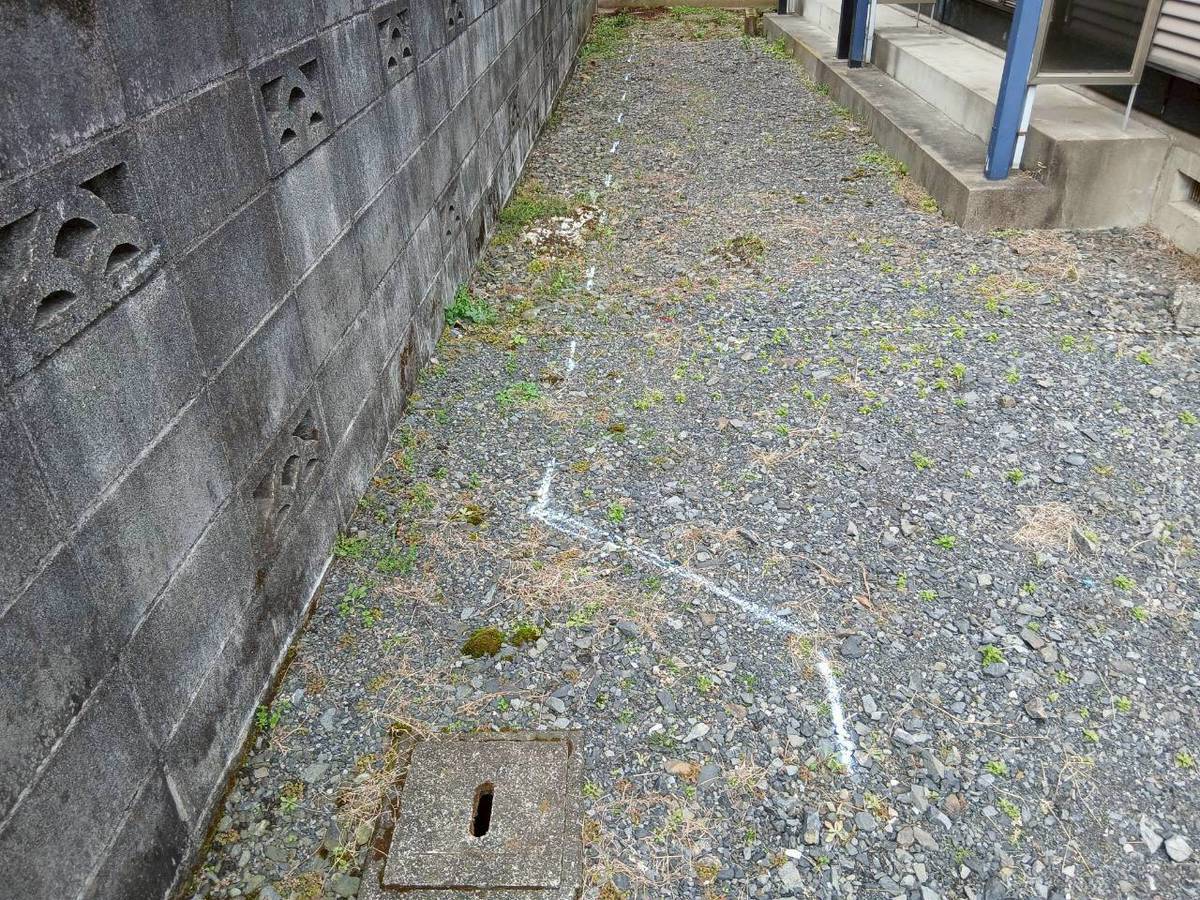 掘削ラインの墨出し・配管埋設ルートの事前確認